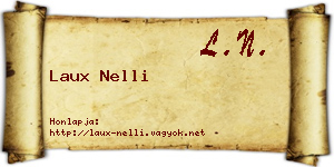 Laux Nelli névjegykártya